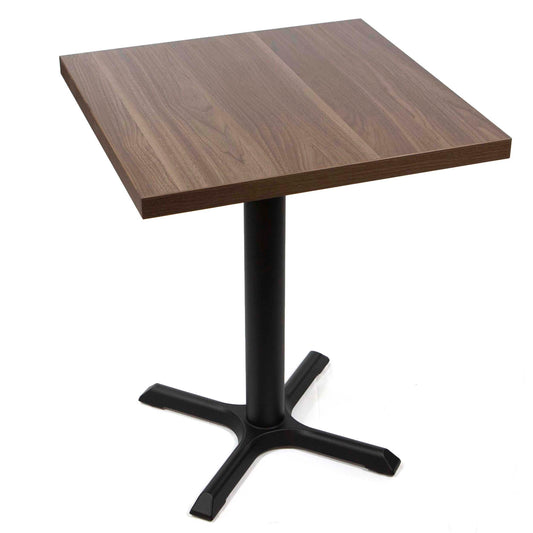 square walnut color melamine board restaurant cafe table