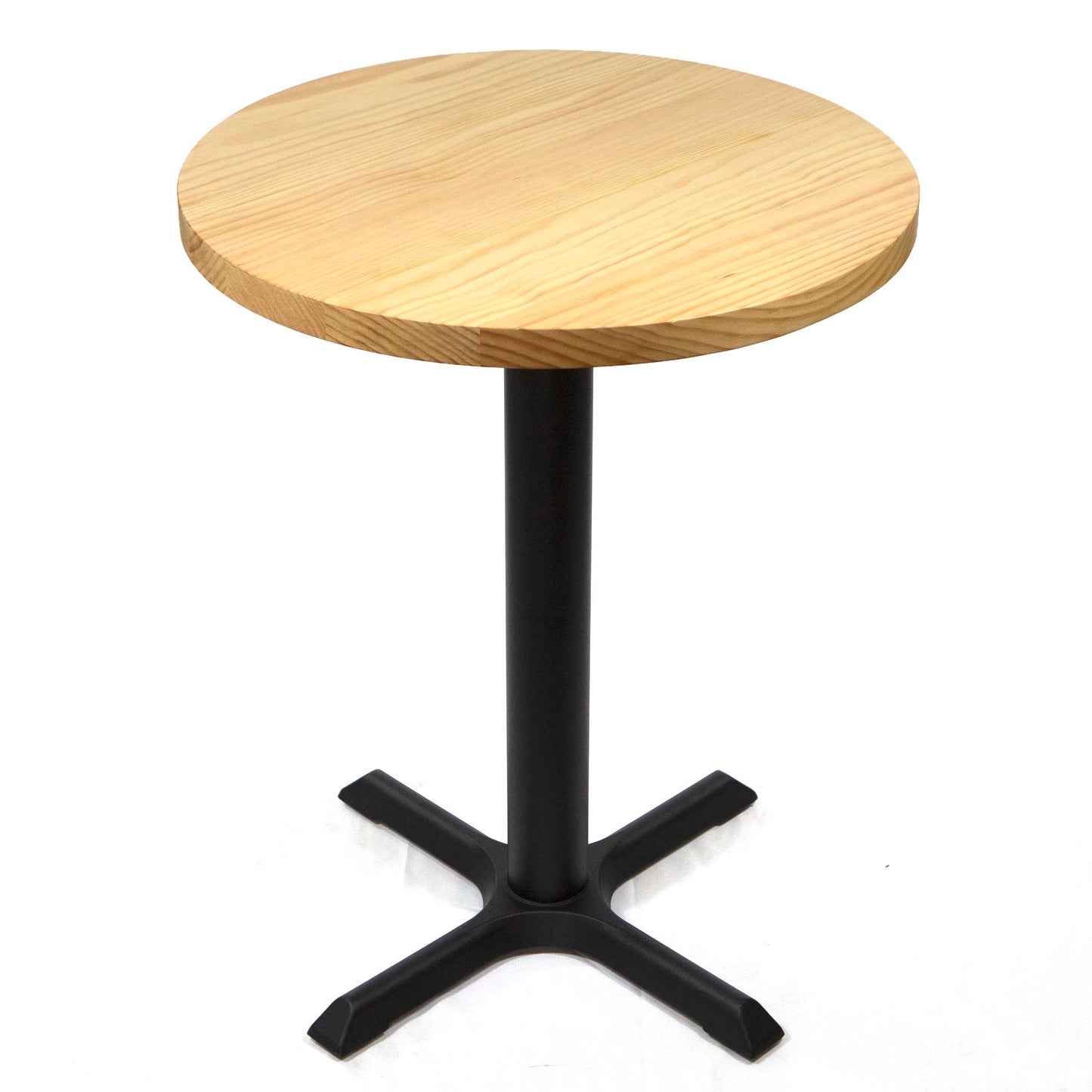 solid pine wood round bistro cafe tables