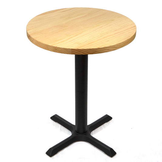 solid pine wood round bistro cafe tables