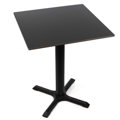 24" square black sintered stone restaurant cafe table