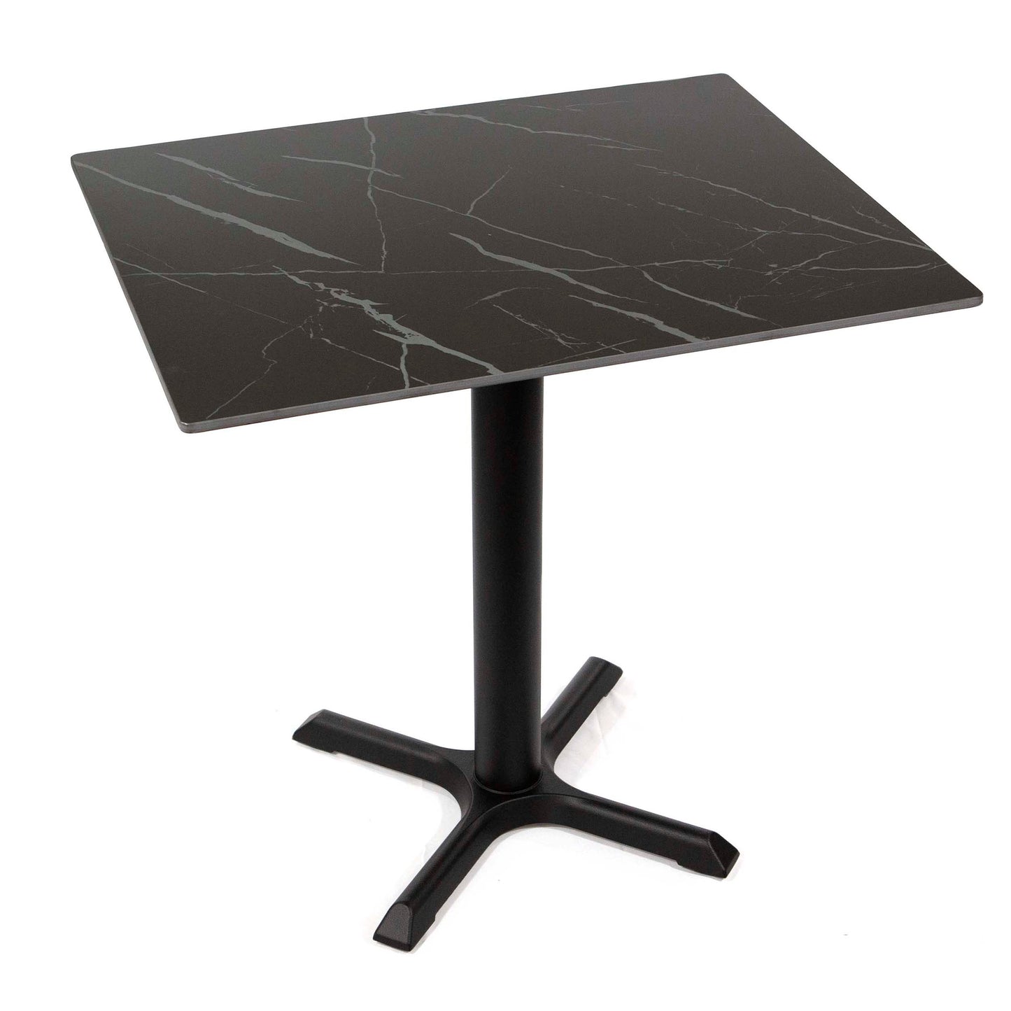 24 x 30" black sintered stone restaurant cafe table
