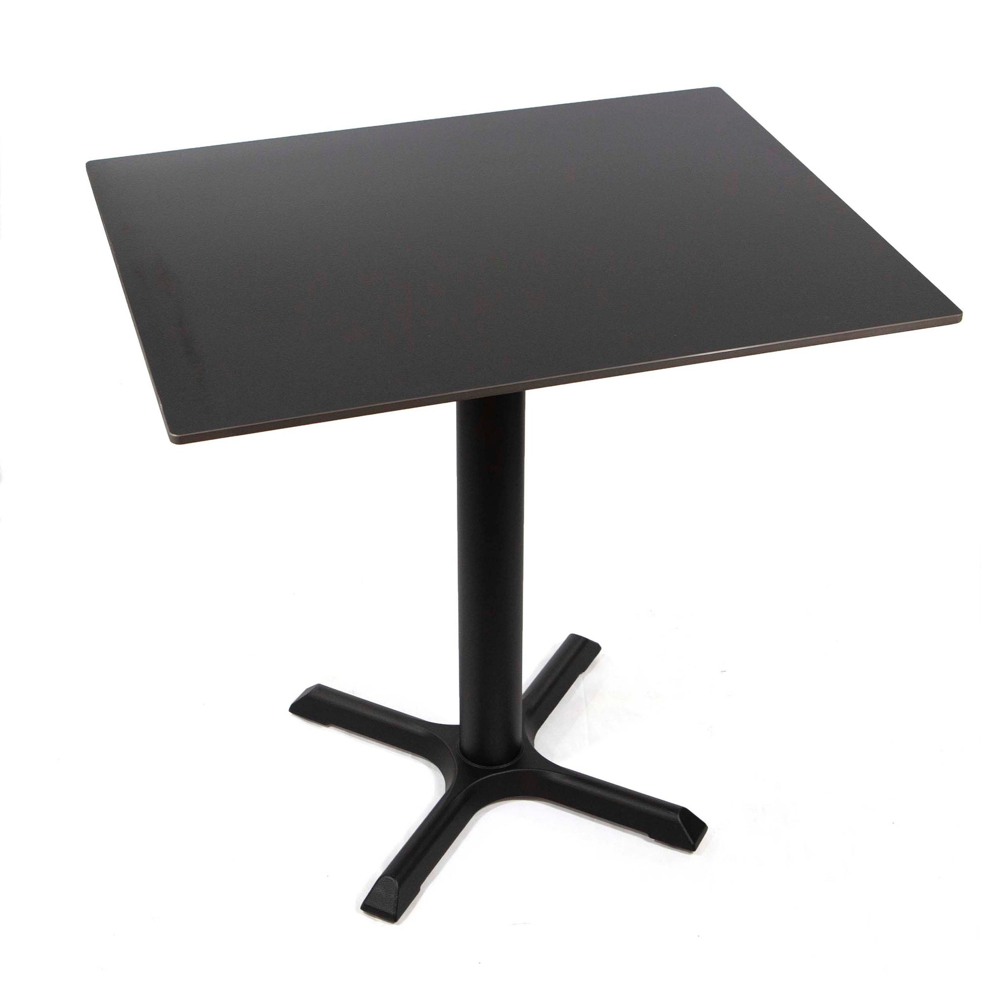 24" x 30" black sintered stone restaurant table