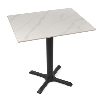 24 x 30" white sintered stone cafe table