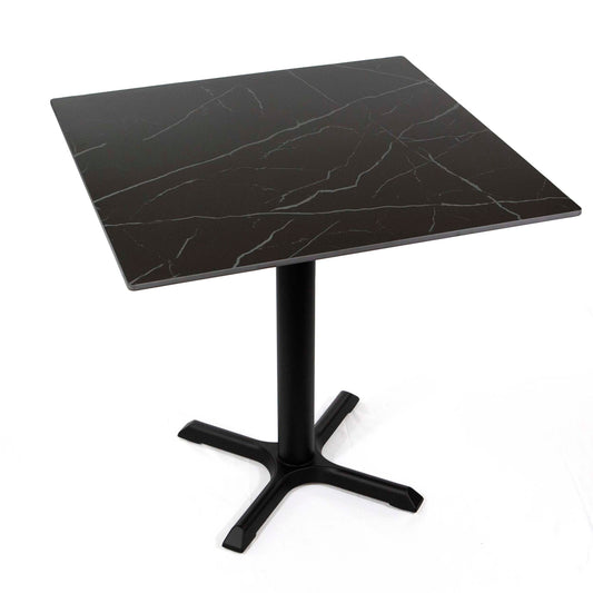 30 x 30" black sintered stone restaurant cafe table