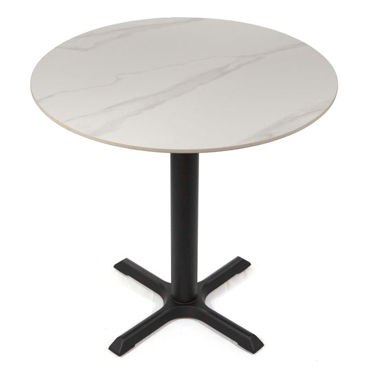 white sintered stone restaurant cafe table