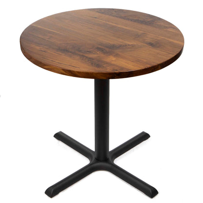30" round solid black walnut restaurant bistro cafe table