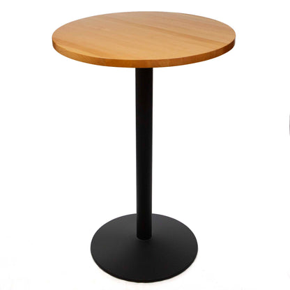 30" round solid European beech high top bar table