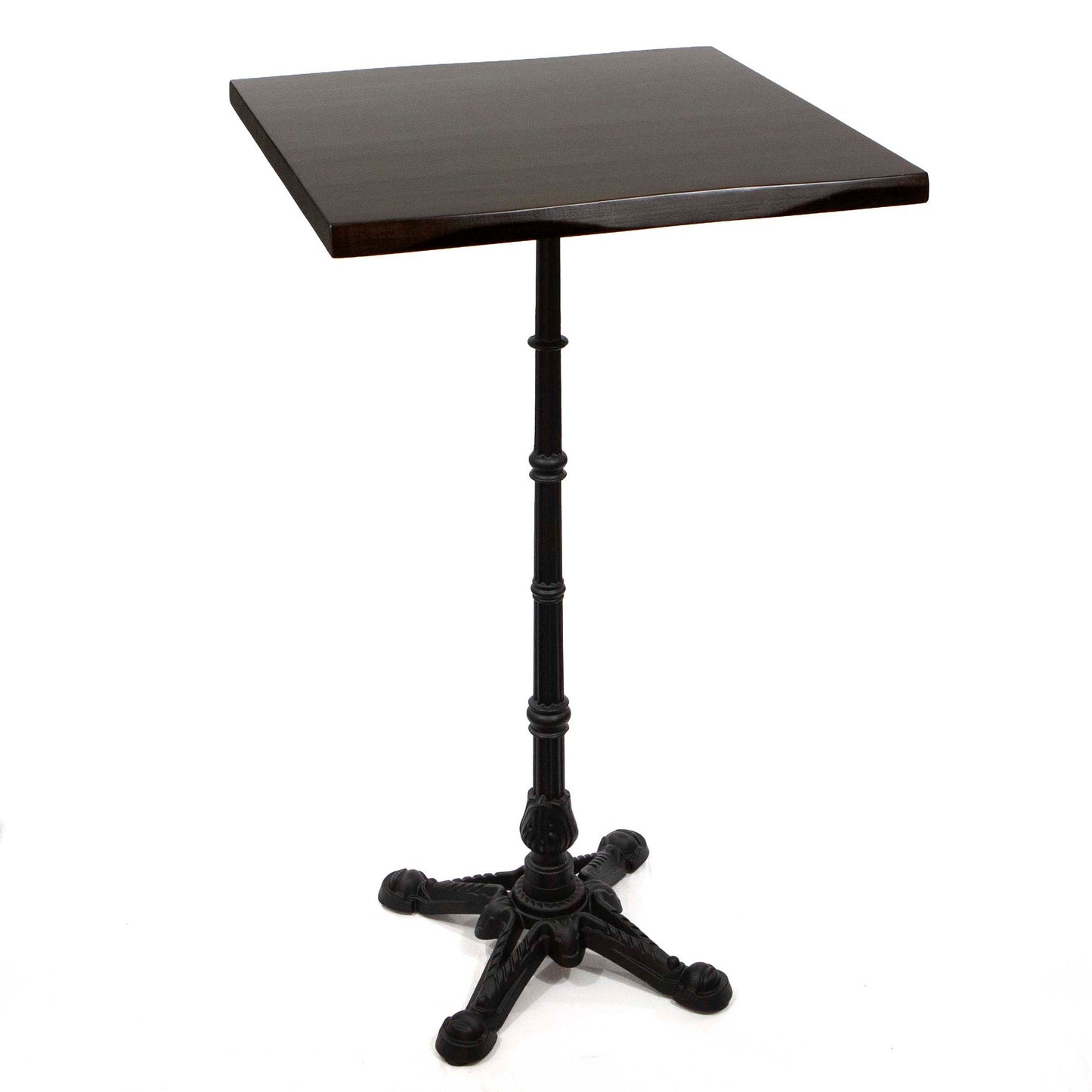 24" x 24" solid European beech bar height bistro table