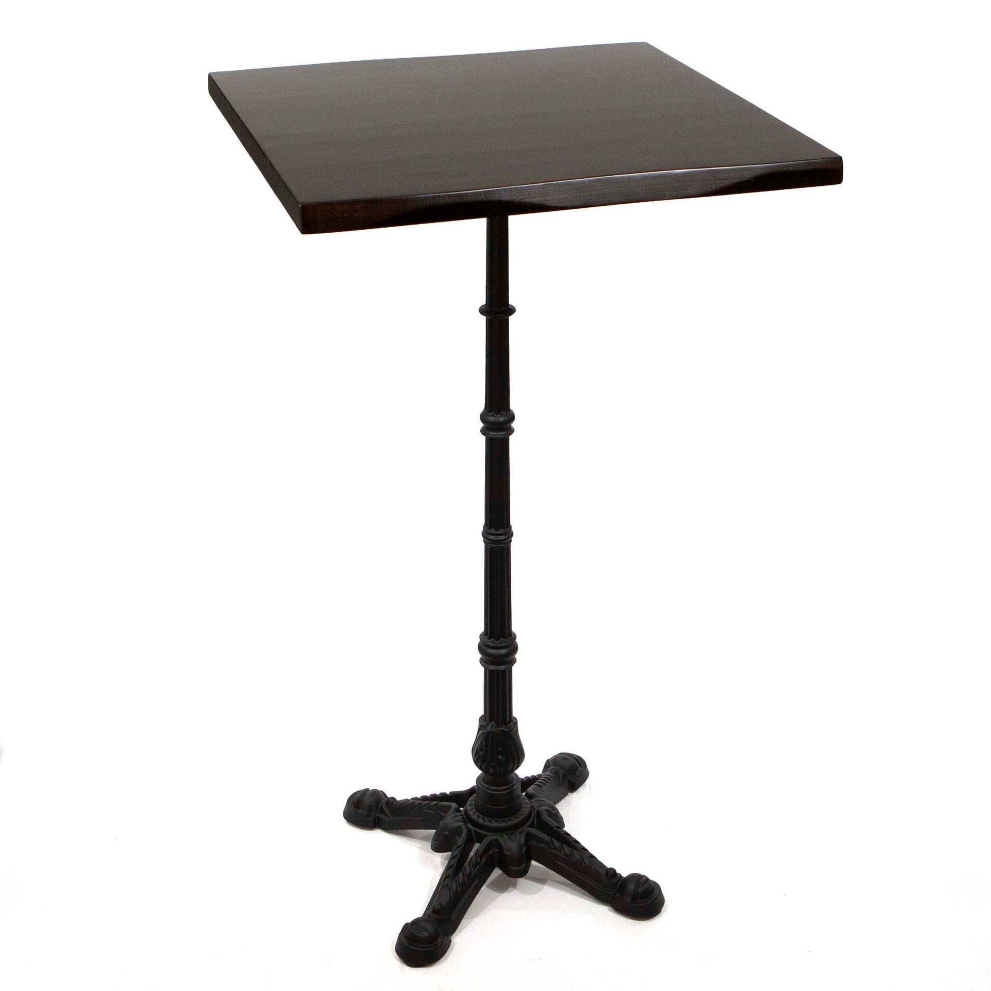 24" x 24" solid European beech bar height bistro table