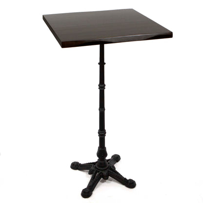 24" x 24" solid European beech bar height bistro table