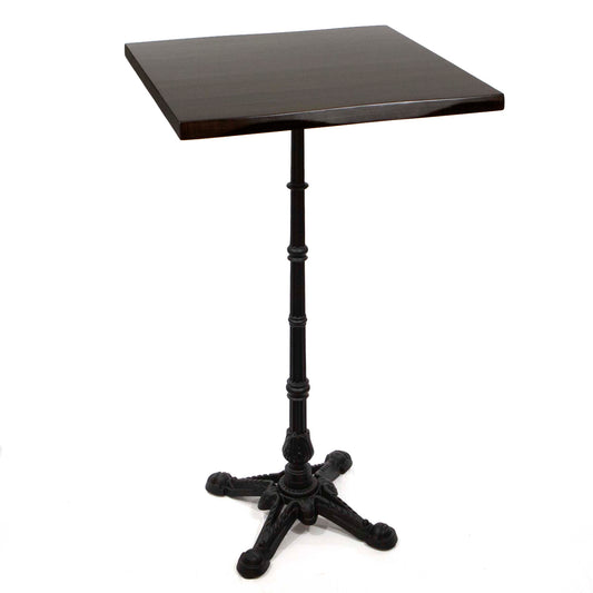 24" x 24" solid European beech bar height bistro table
