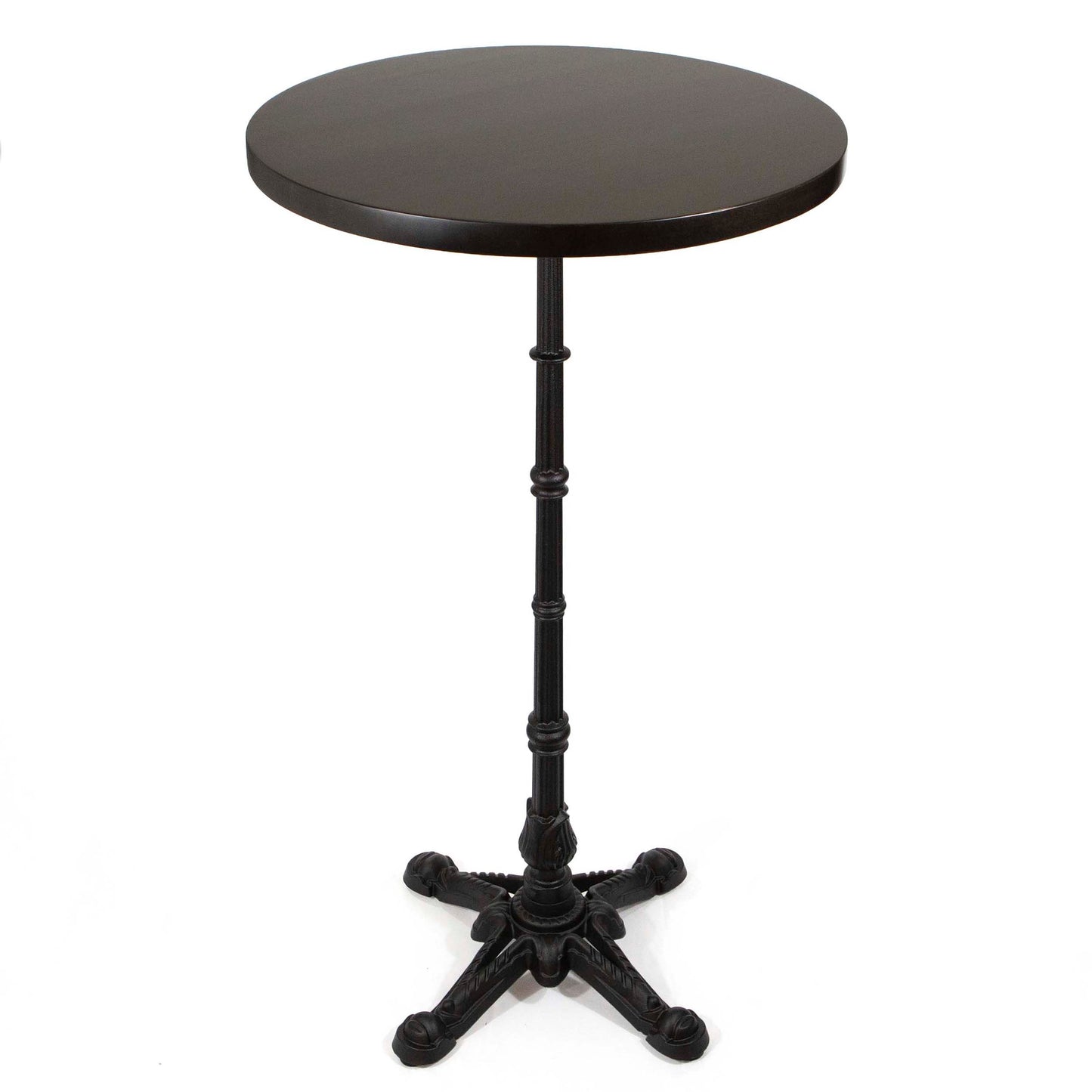 24" round European beech wood bar height bistro table