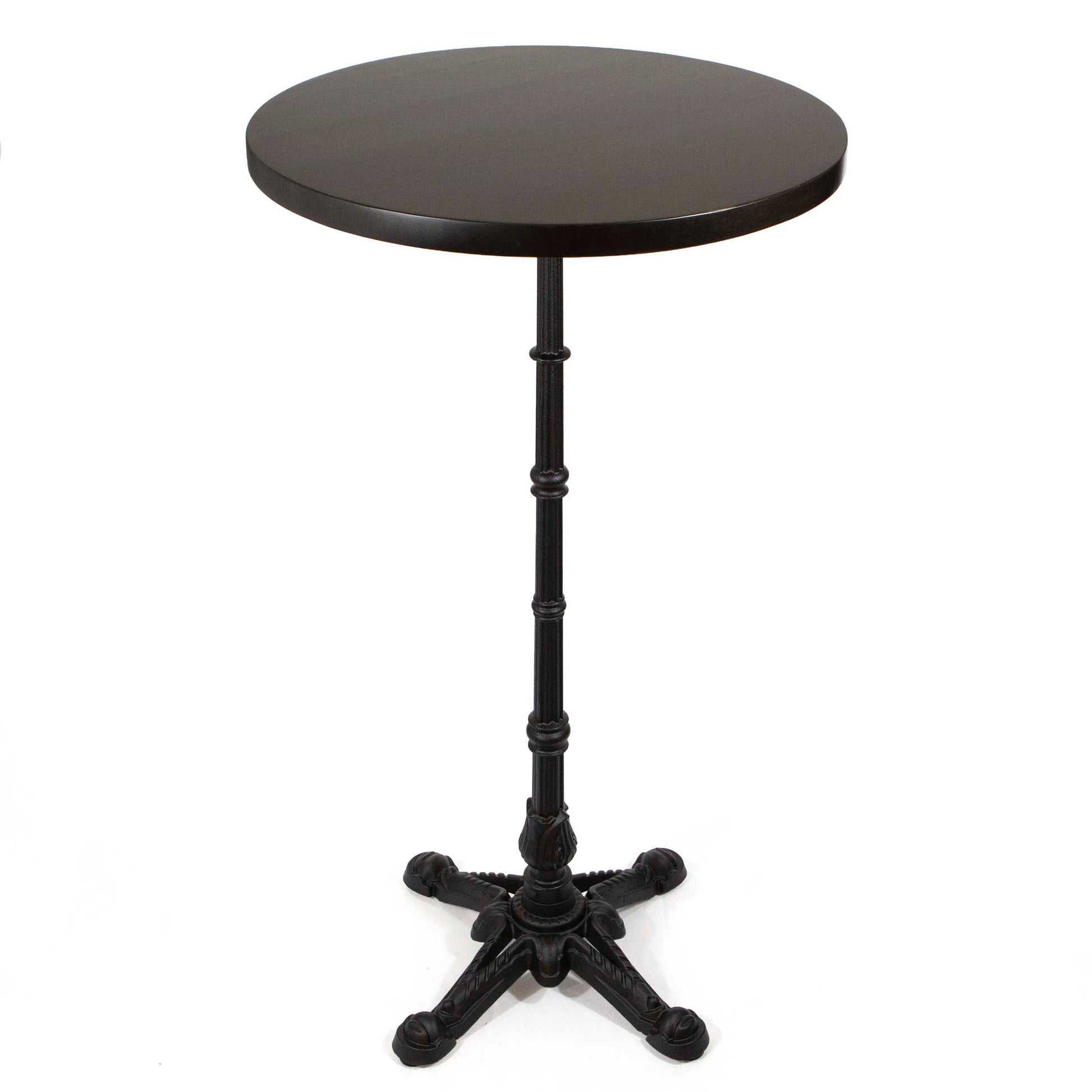 24" round European beech wood bar height bistro table