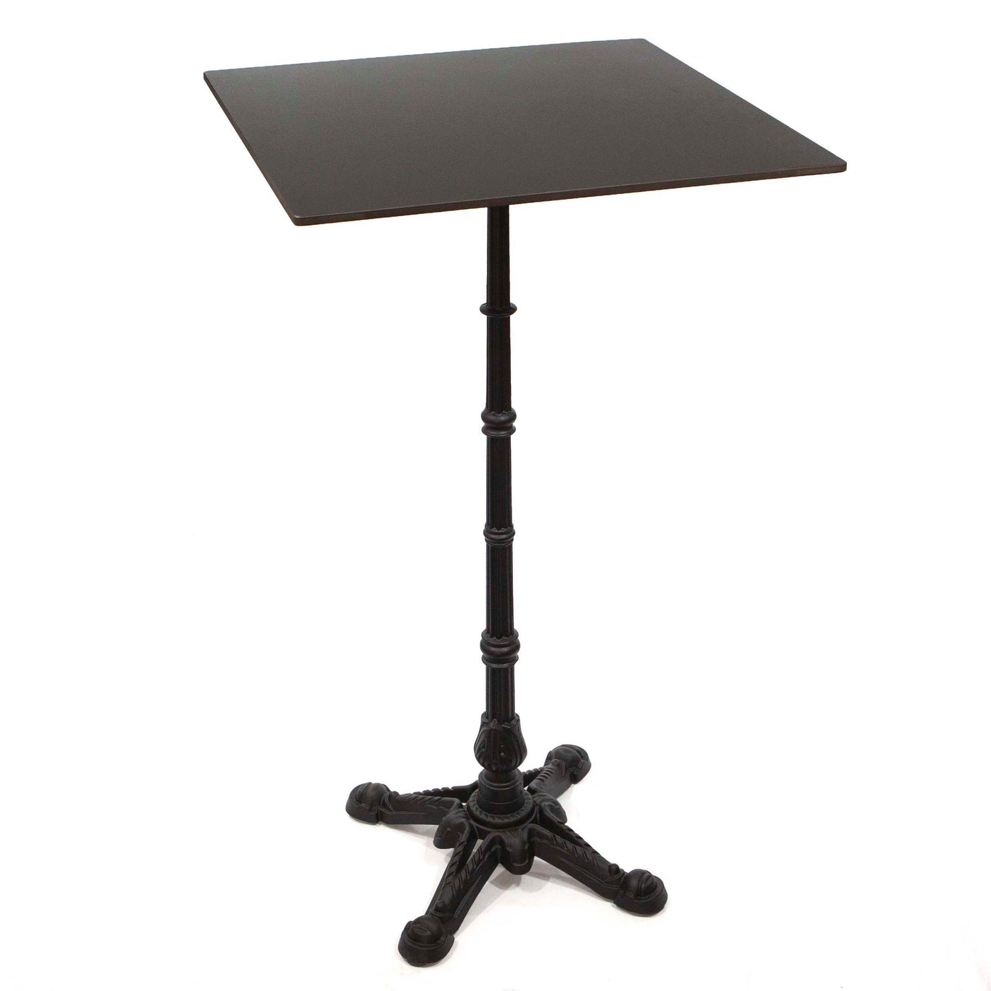 24" square pure black sintered stone high top tables