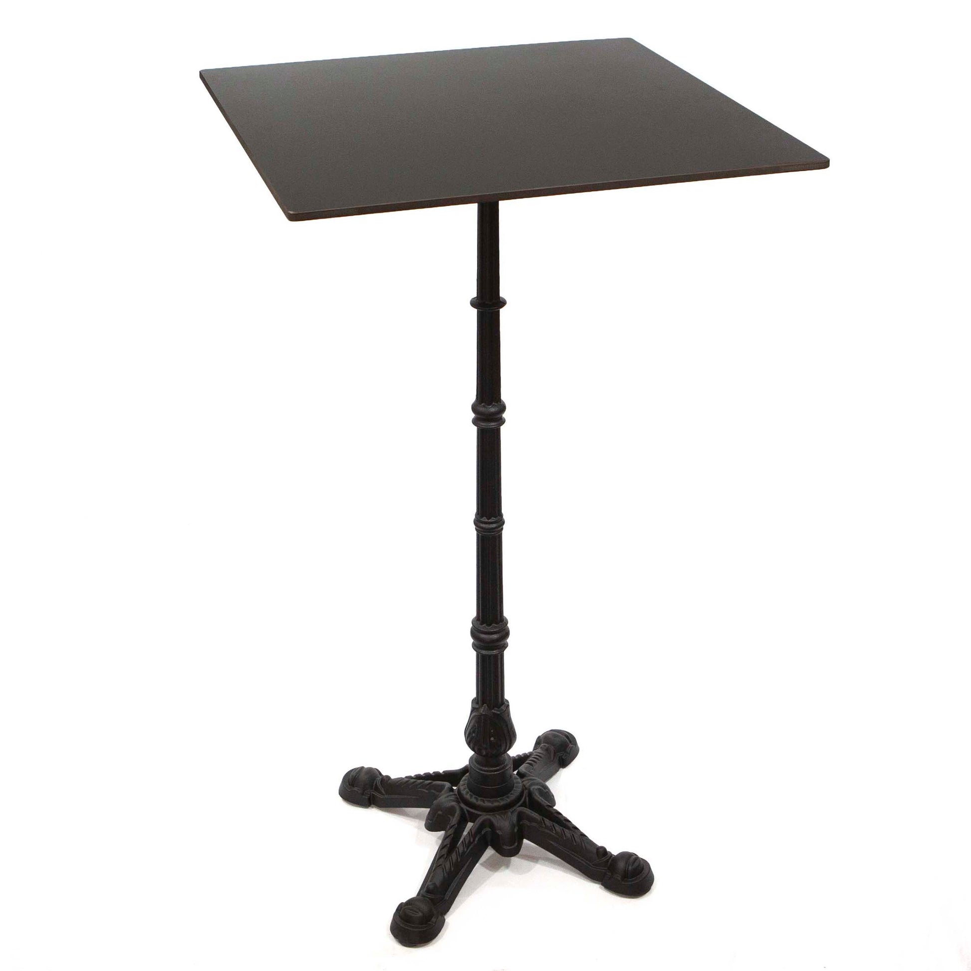 24" square pure black sintered stone high top tables