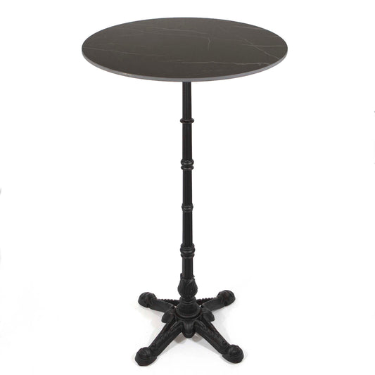 24" round sintered stone bar height bistro table