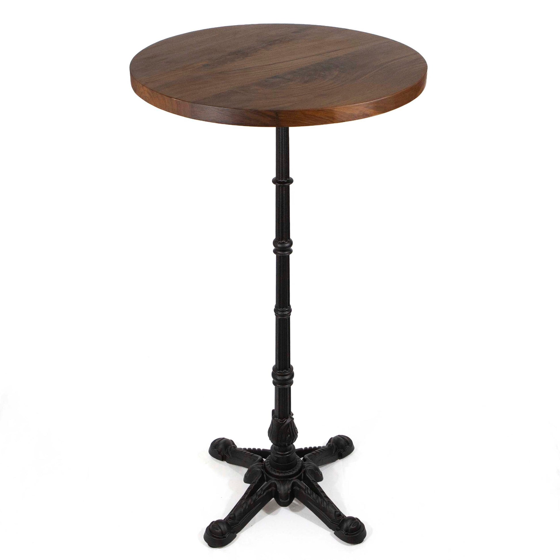 solid black walnut bar height bistro table
