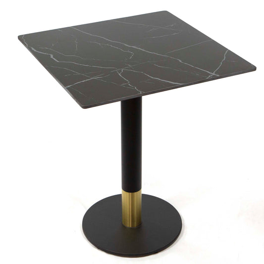 black sintered stone restaurant cafe table
