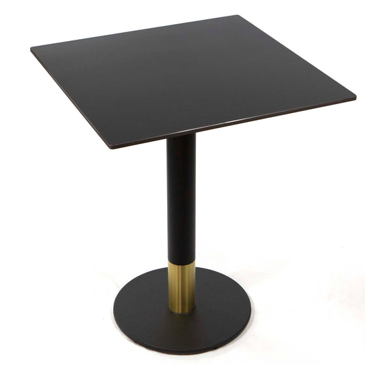 black sintered stone restaurant cafe table