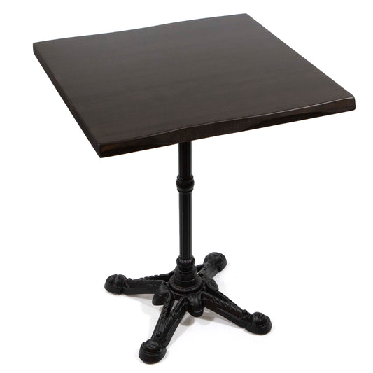 24" x 24" live edge solid European beech hardwood restaurant cafe table