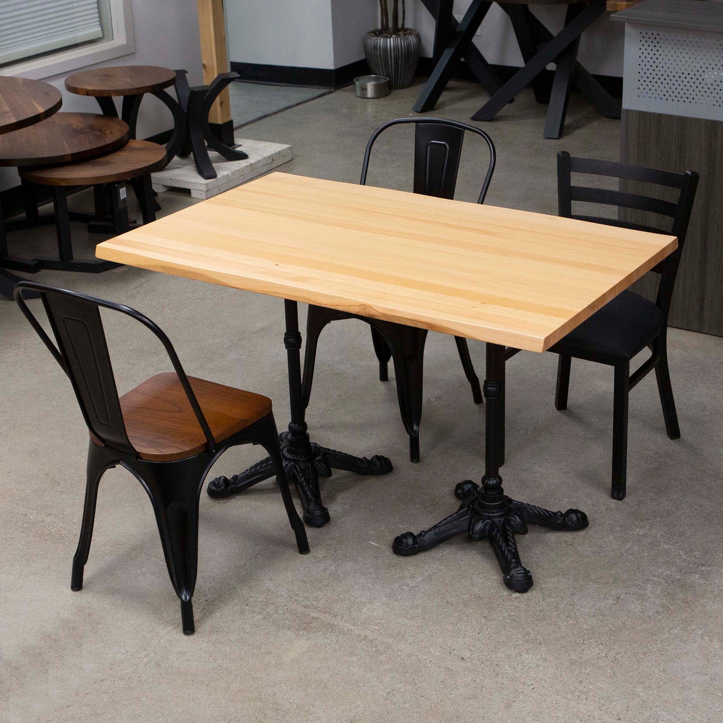 solid European beech wood restaurant tables and chairs