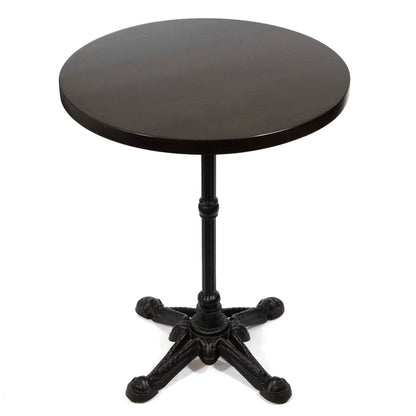 24" round European beech wood bistro table