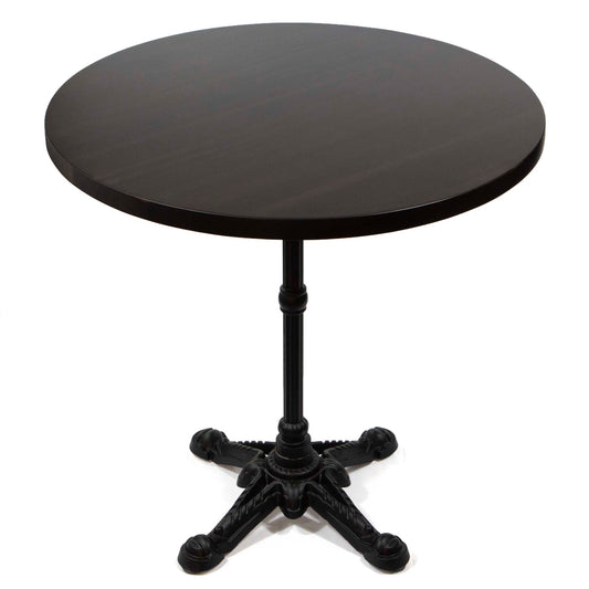 30" round solid European beech restaurant cafe table