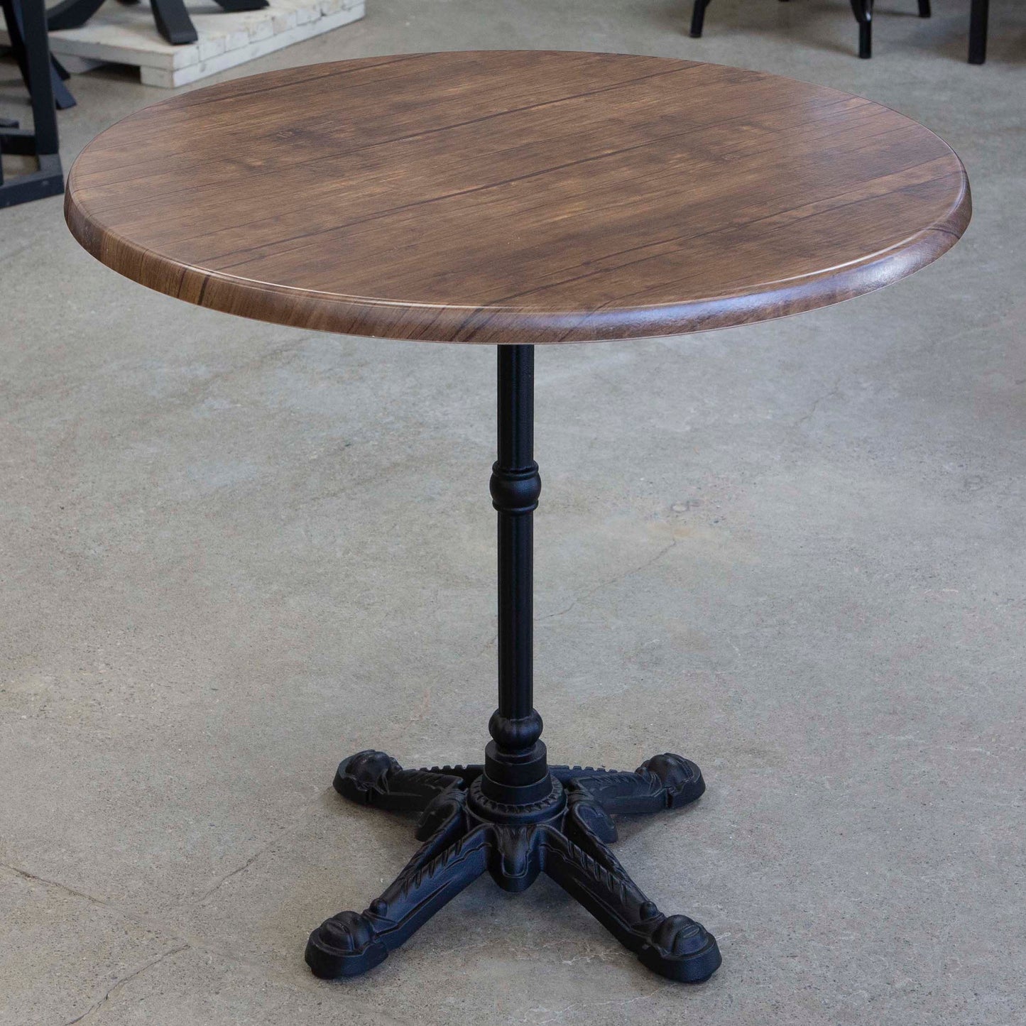 round all weather seamless melamine board restaurant cafe tables