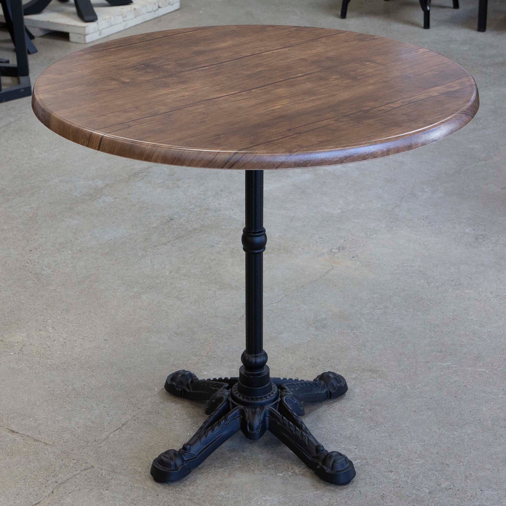 round all weather seamless melamine board restaurant cafe tables