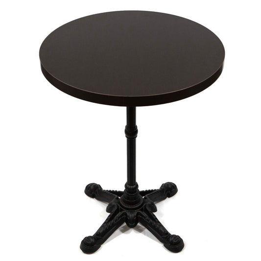 black round melamine board cafe tables