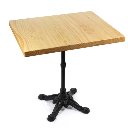 24 x 30" solid pine wood restaurant cafe table