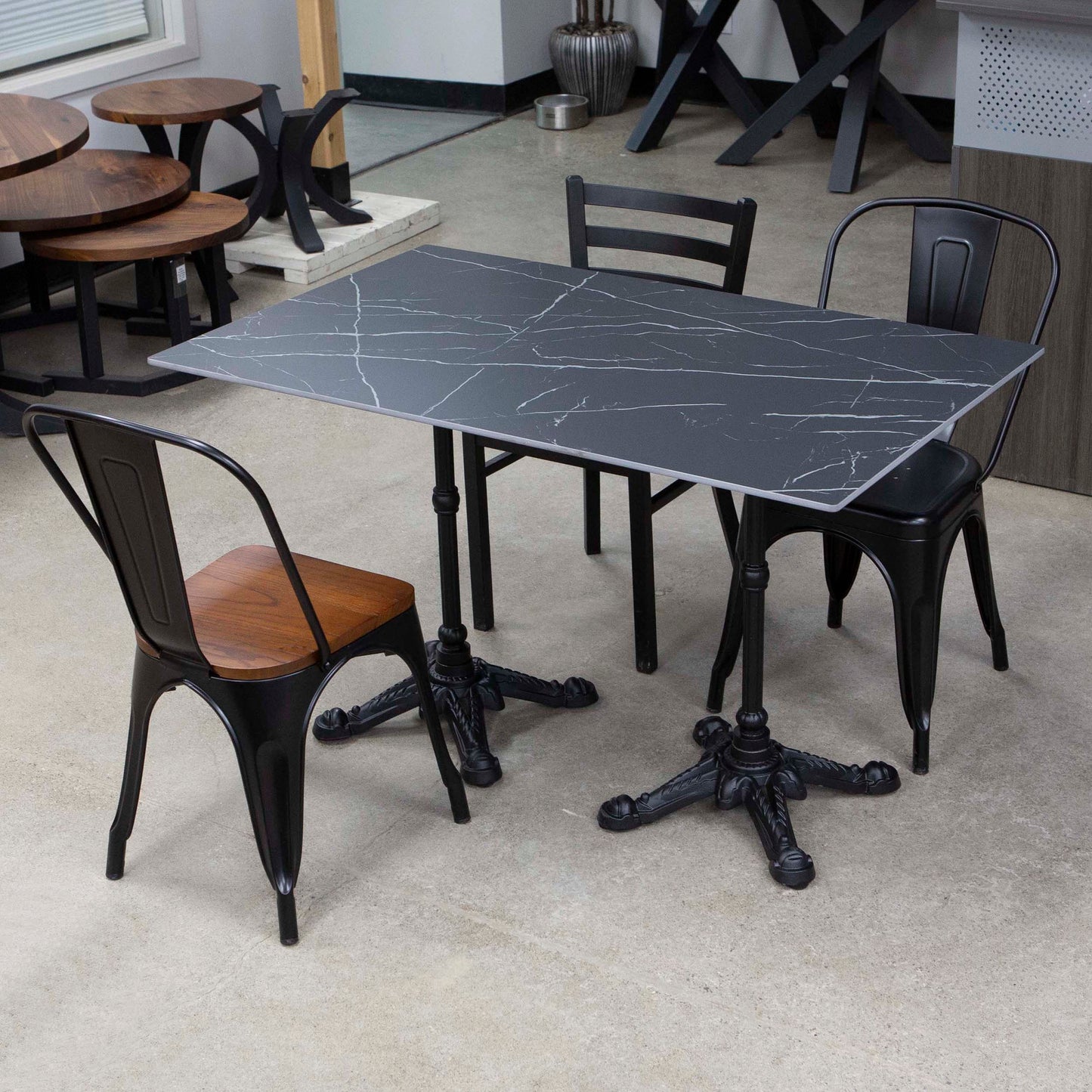 sintered stone restaurant tables and chairs