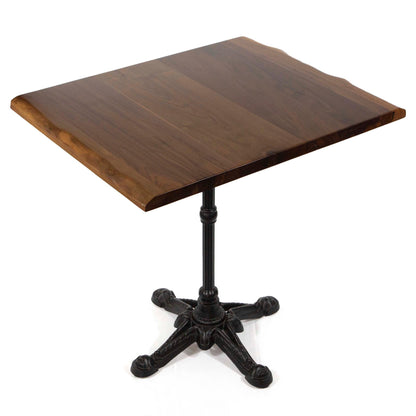 24 x 30" solid black walnut cafe table