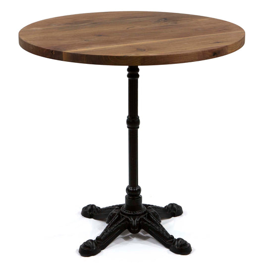 Round black walnut restaurant cafe tables