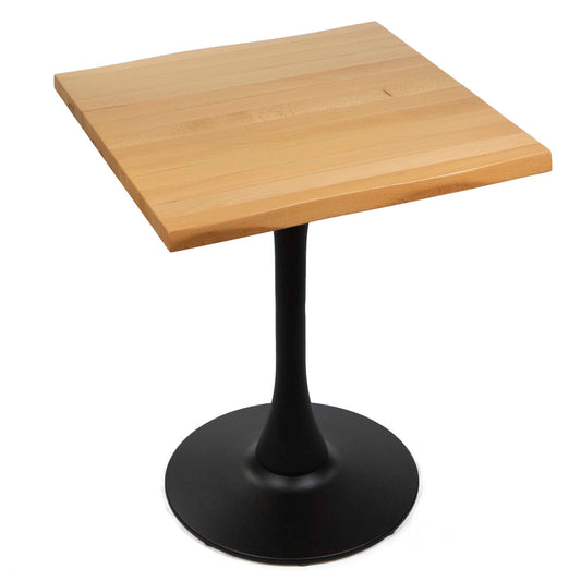 24 x 24" solid European beech hardwood restaurant cafe table