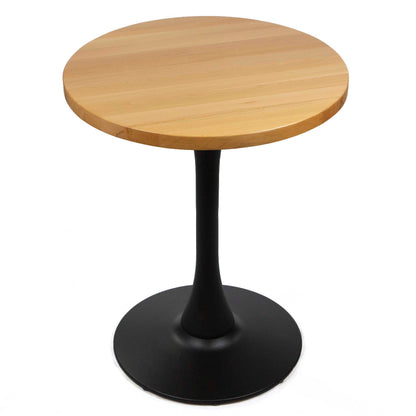 24" round solid European beech wood cafe table