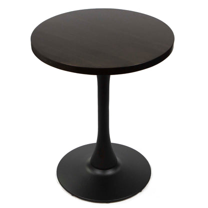 24" round solid European beech wood cafe table