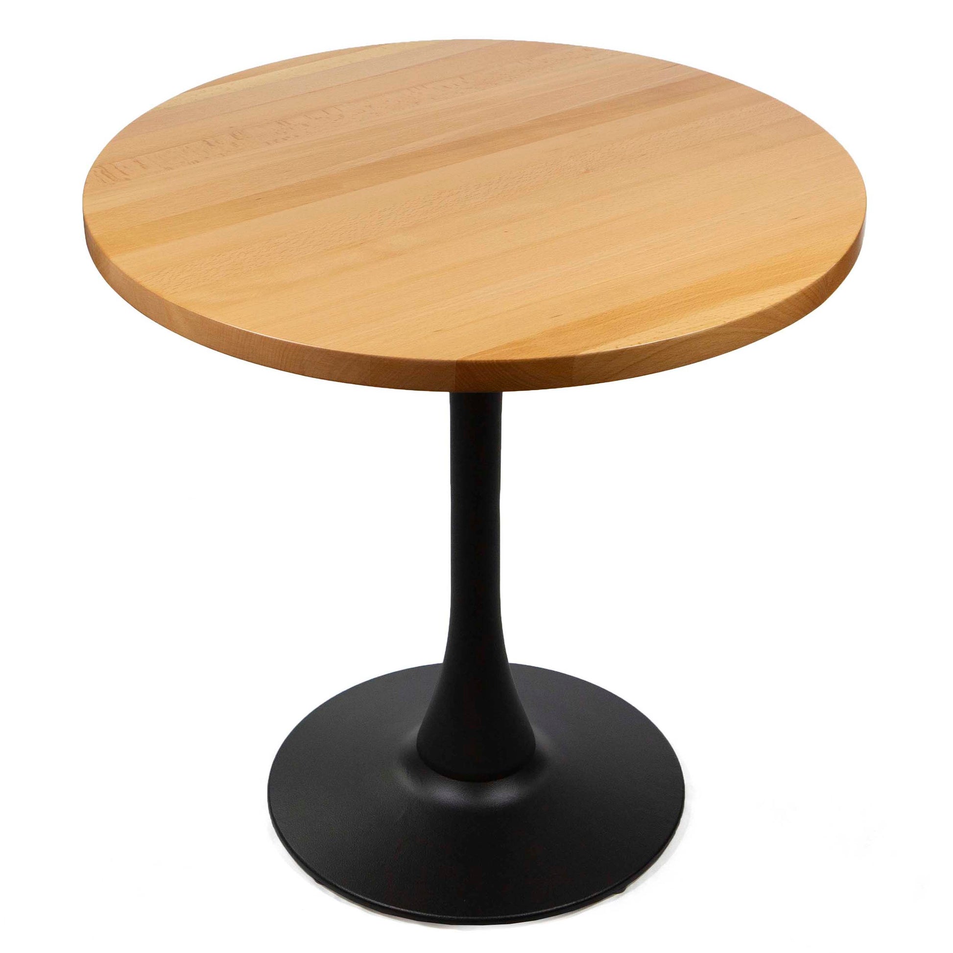 30" round solid European beech bistro cafe table