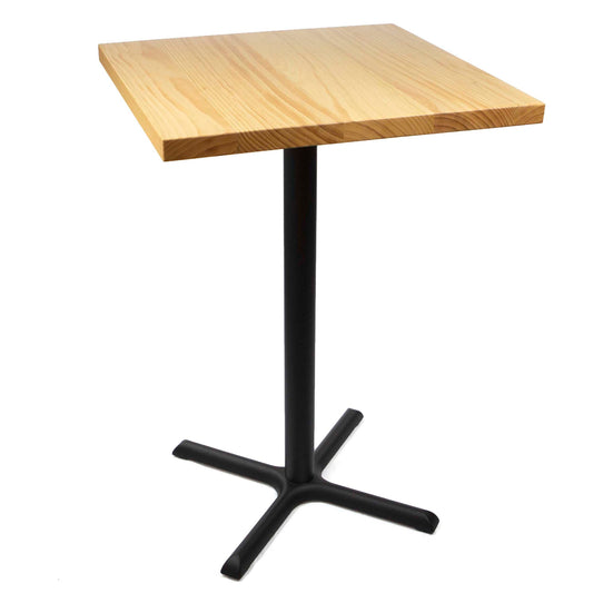 30" x 30" solid pine wood bar height bistro table
