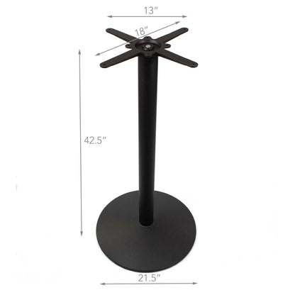 30" Round Melamine Board Bar Height Bistro Table, Ebony Black Color #J2HMD30EB