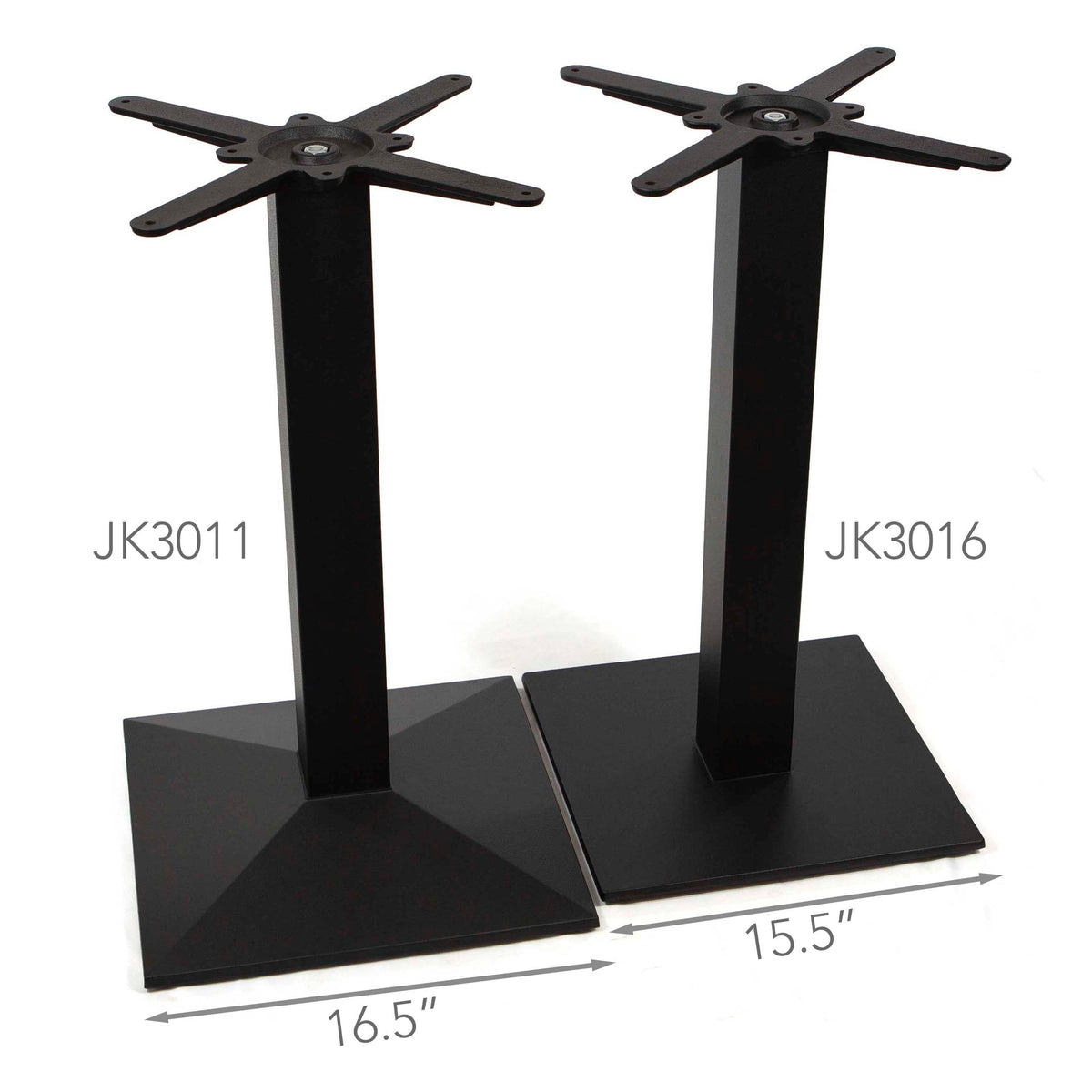 Flat Square Bistro Table Base in Cast Iron, 1 PC, Pedestal Shape #JK3016
