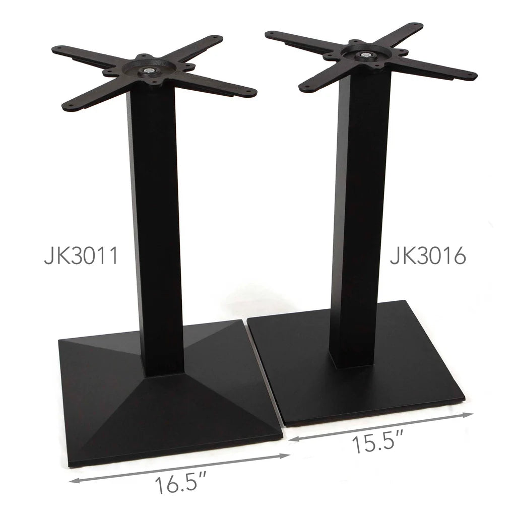 Square Bistro Table Base in Cast Iron, 1 PC, Pedestal Shape #JK3011
