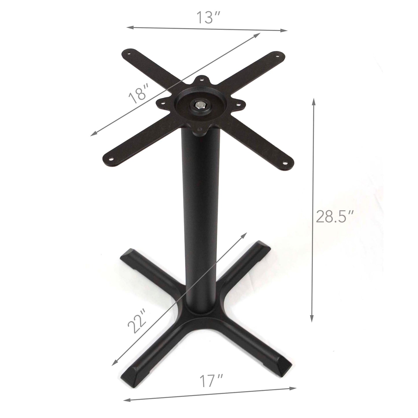 24 x 24" Sintered Stone Restaurant Cafe Table, Black Color #J28S2424BL