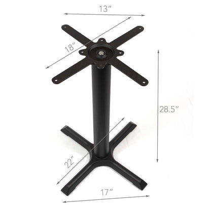 24 x 24" Sintered Stone Restaurant Cafe Table, Black Color #J28S2424BL