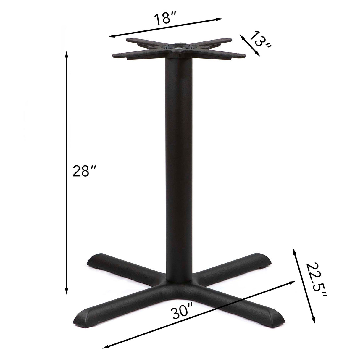 30 x 30" Solid Black Walnut Restaurant Cafe Table #J29W3030