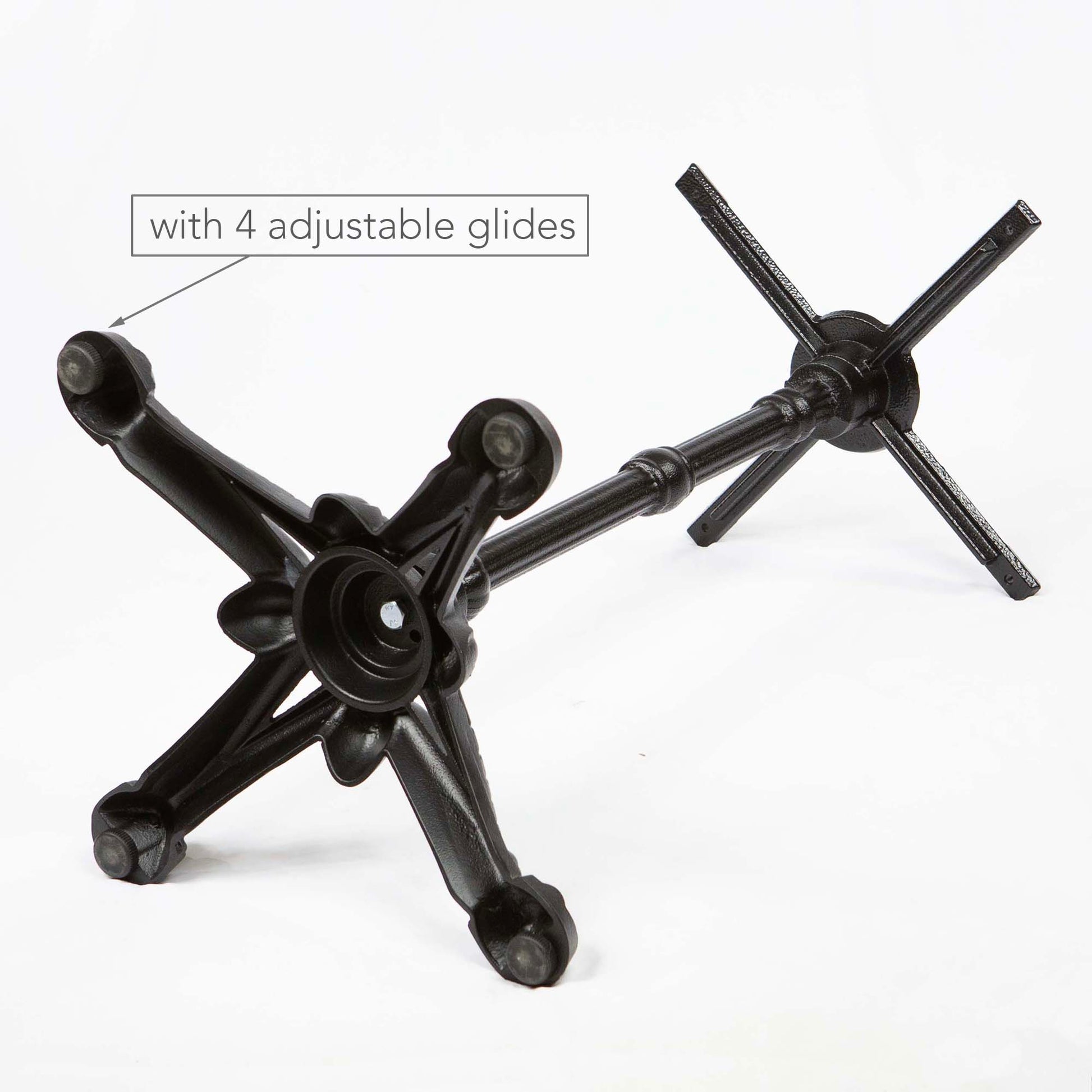 JK3063 cast iron restaurant table base - adjustable glides