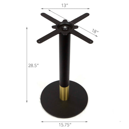 gold color cast iron restaurant table bases