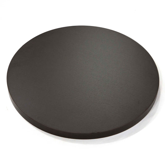 24" round melamine board restaurant table tops, ebony black color