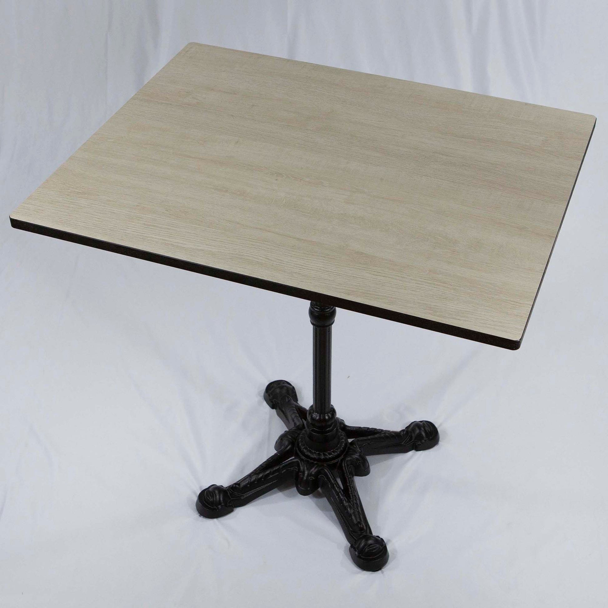 restaurant table with HPL top and metal base
