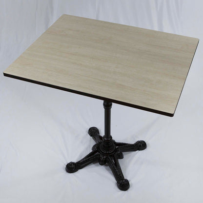 restaurant table with HPL top and metal base
